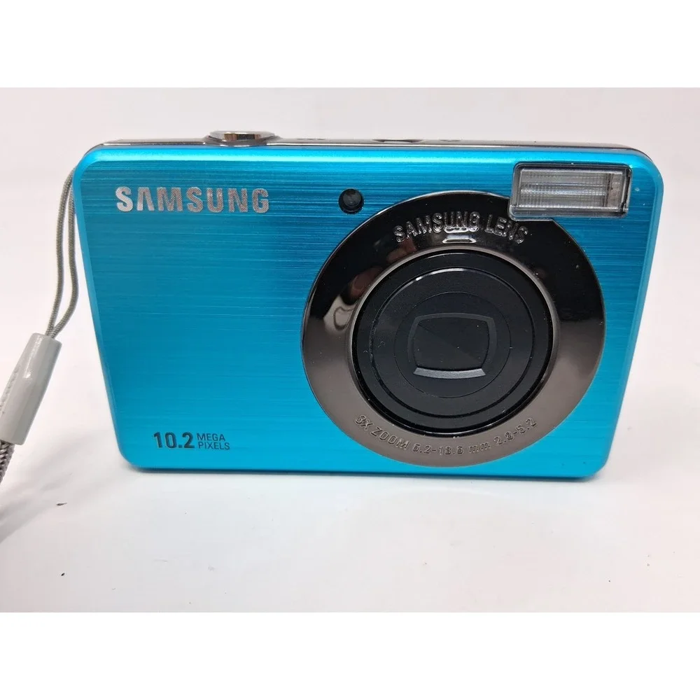 Samsung SL202 Digital Camera 10.2MP 3x Zoom Blue W Battery — TESTED & WORKING✅✅X